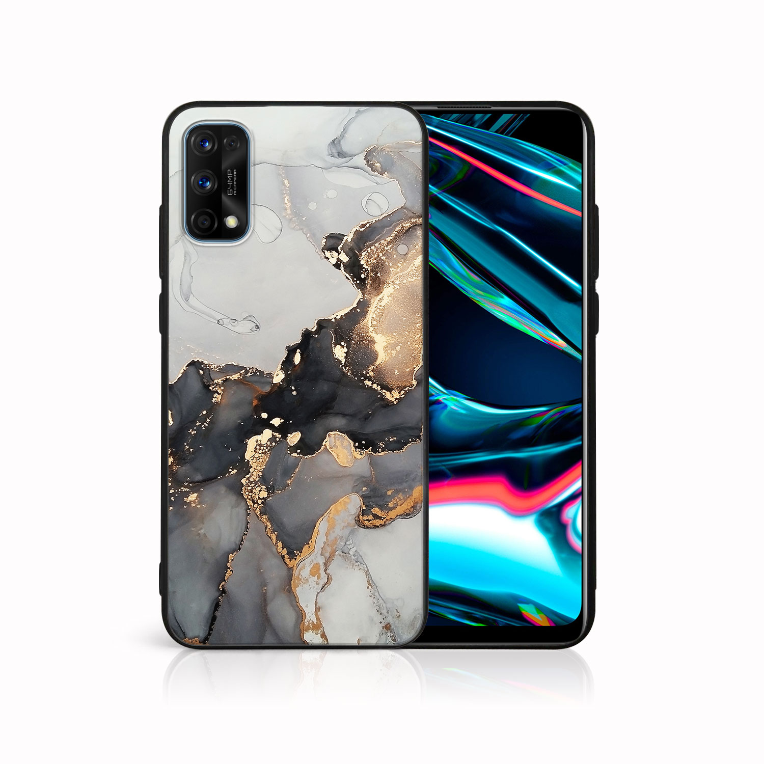 MY ART Védőhuzat Realme 7 Pro GREY MARBLE (140)