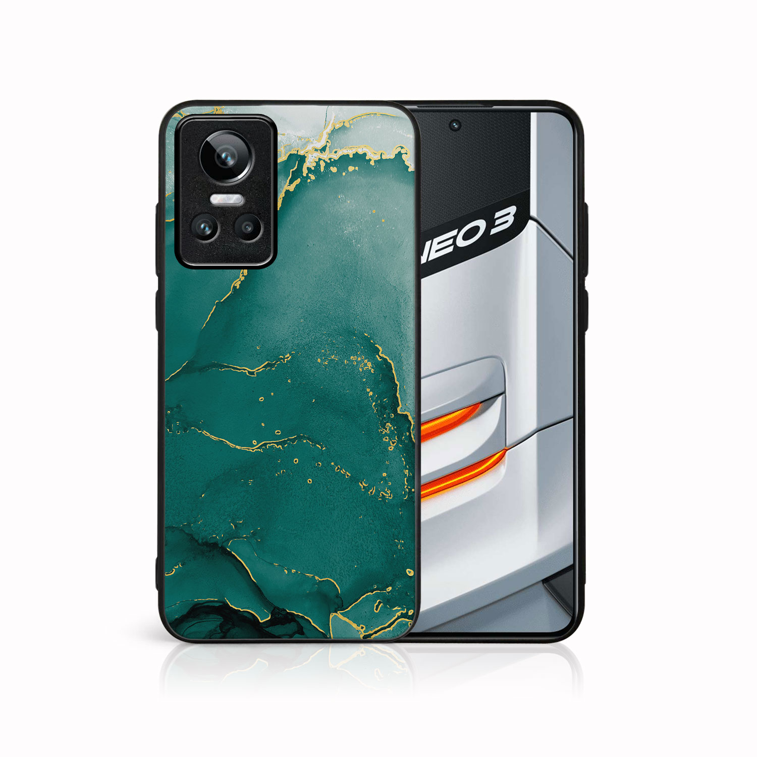 MY ART Védőhuzat Realme GT Neo 3 GREEN MARBLE (145)