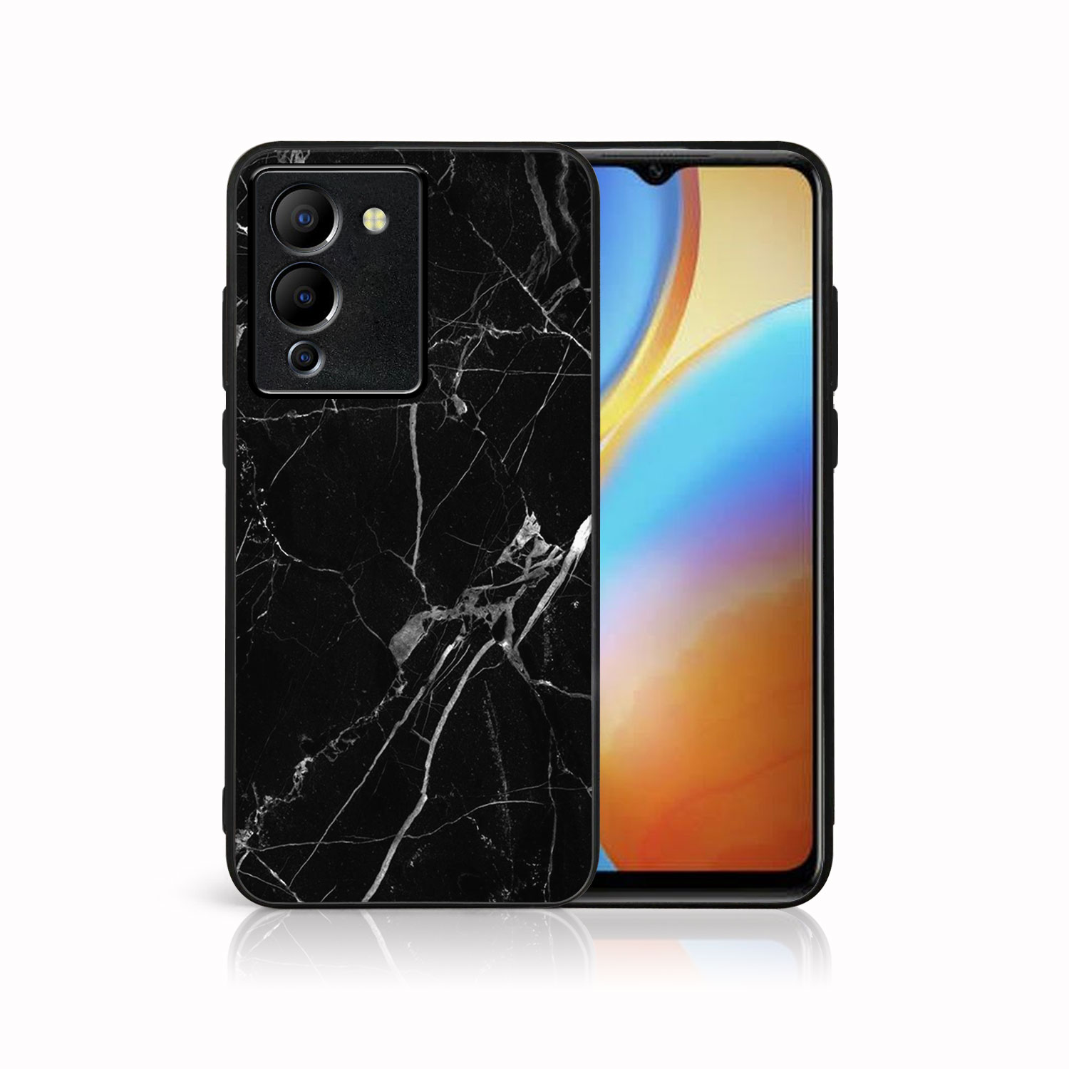 MY ART Védőburkolat Infinix Note 12 BLACK MARBLE (142)