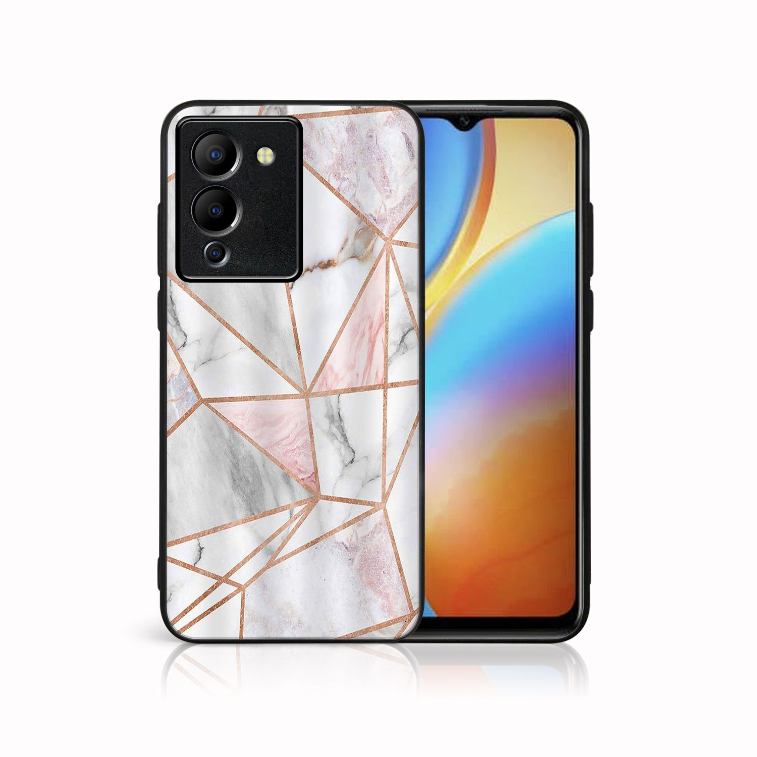 MY ART Védőburkolat Infinix Note 12 PINK MARBLE (143)