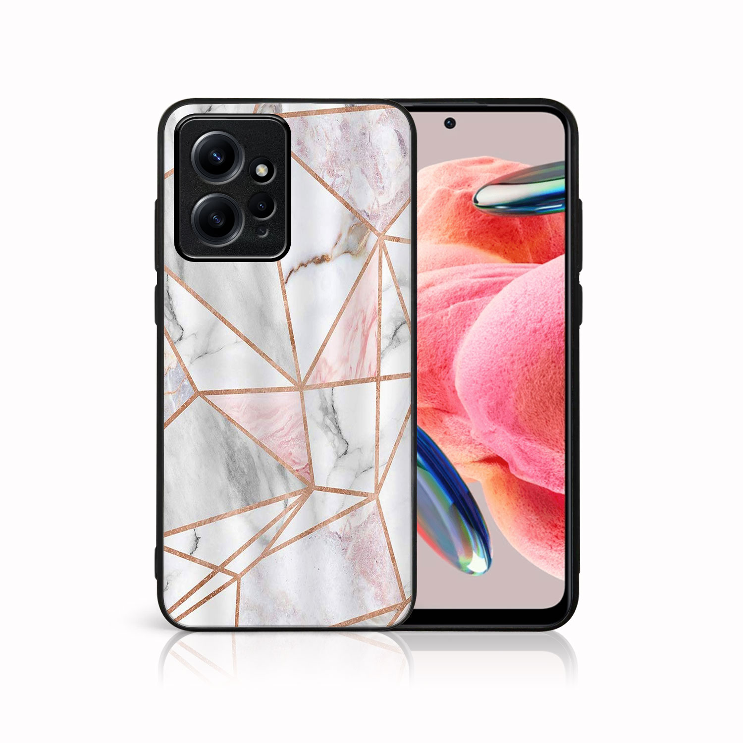 MY ART Védőtok Xiaomi Redmi Note 12 PINK MARBLE (143)