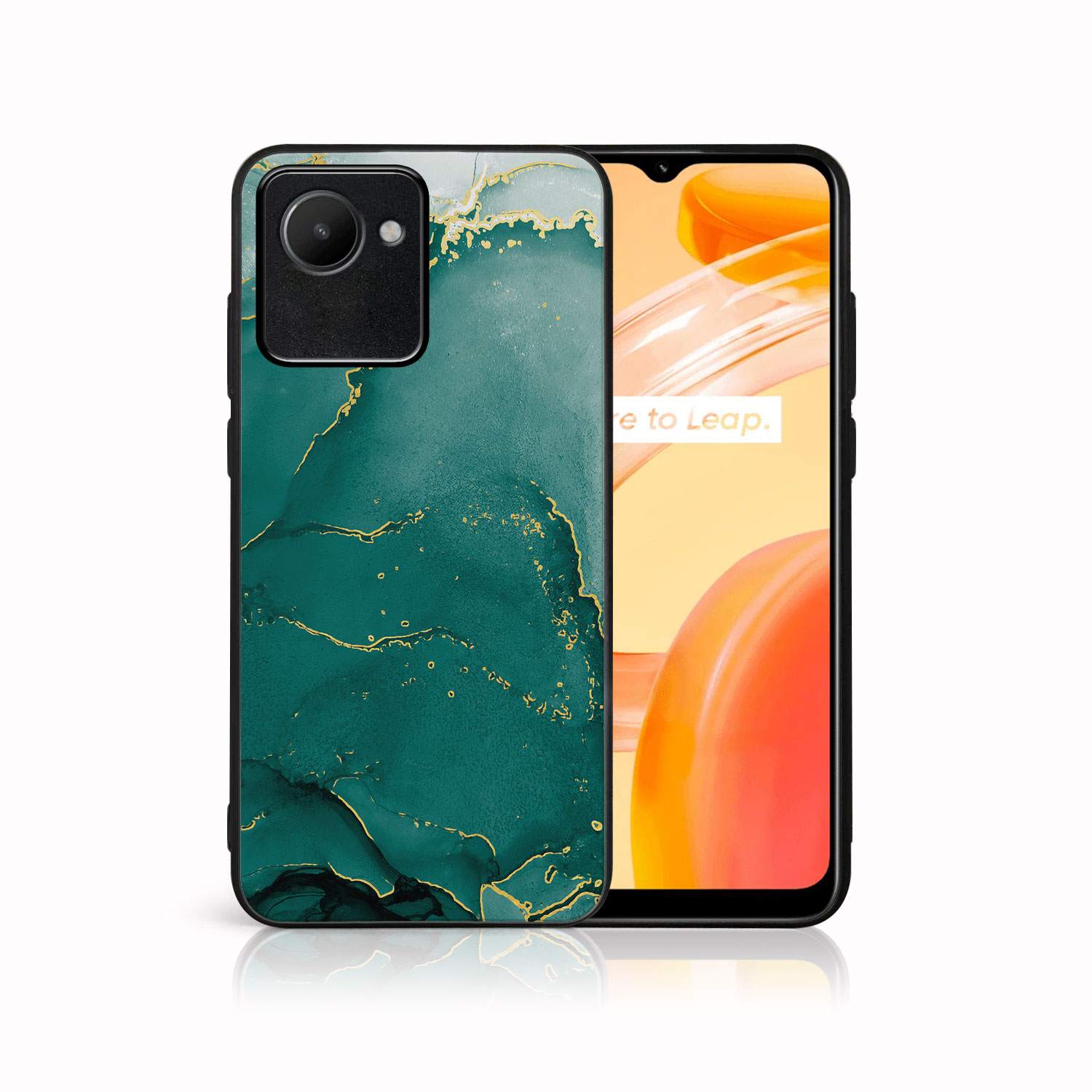 MY ART Védőhuzat Realme C30 GREEN MARBLE (145)