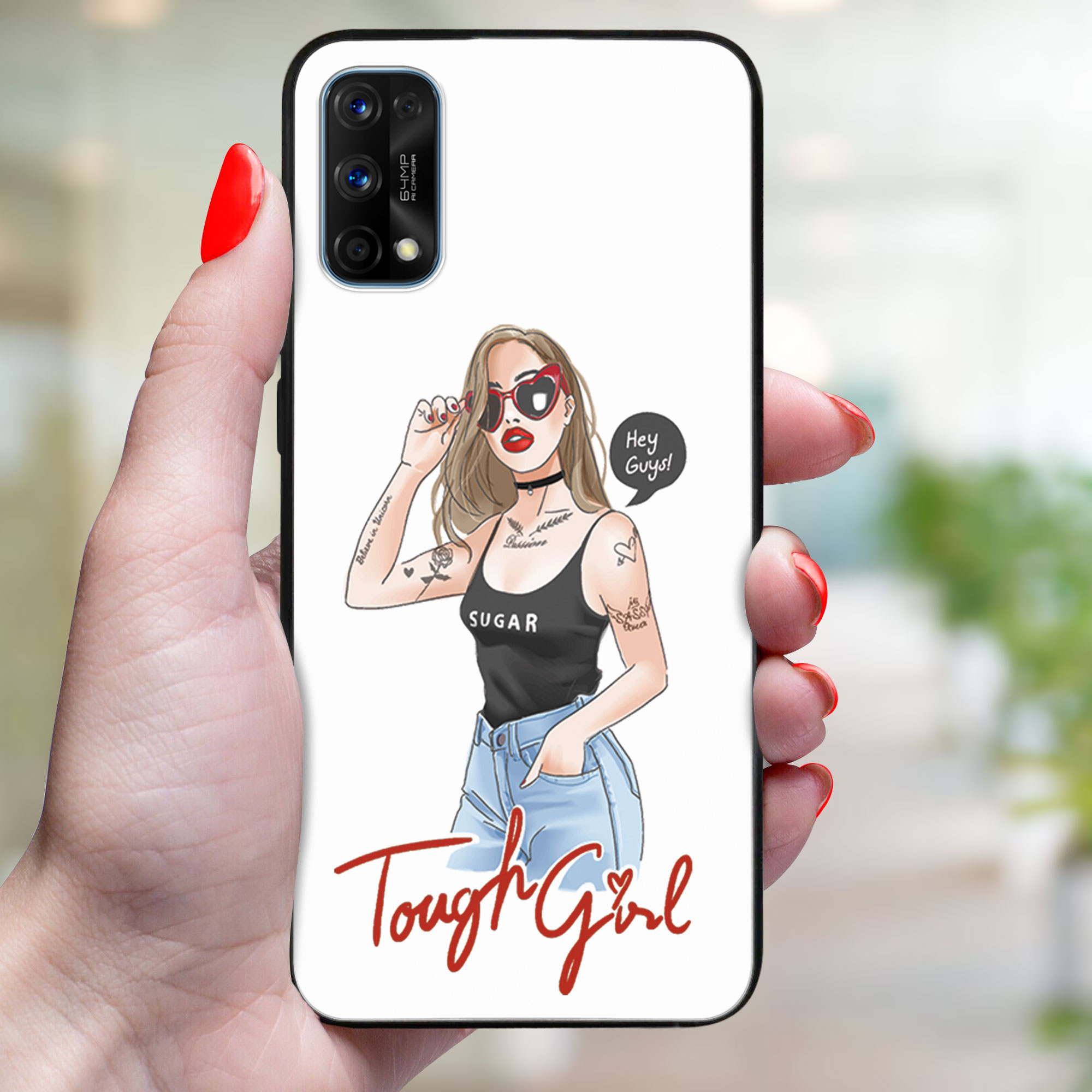 MY ART Védőhuzat Realme 7 Pro TOUGH GIRL (131)