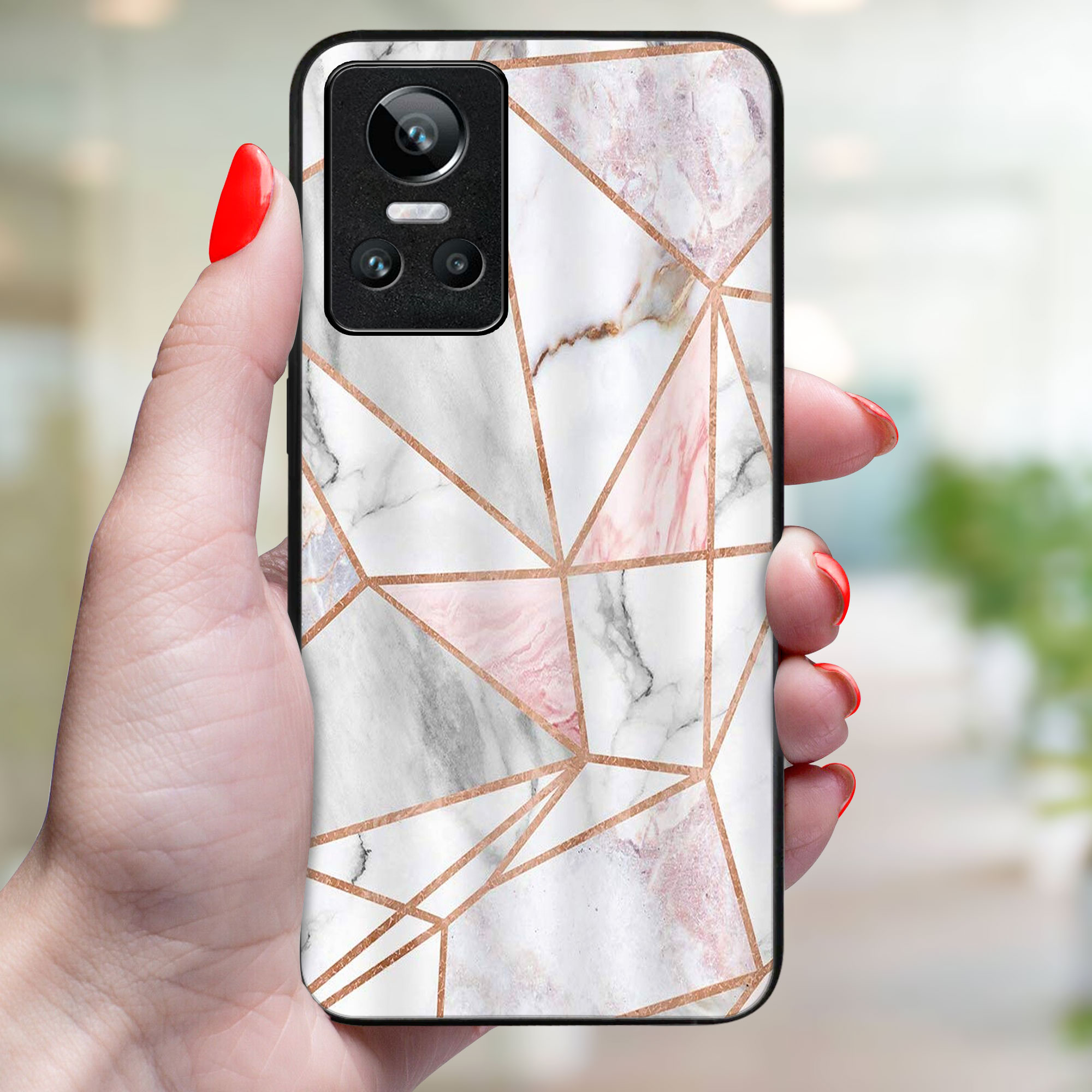 MY ART Védőhuzat Realme GT Neo 3 PINK MARBLE (143)