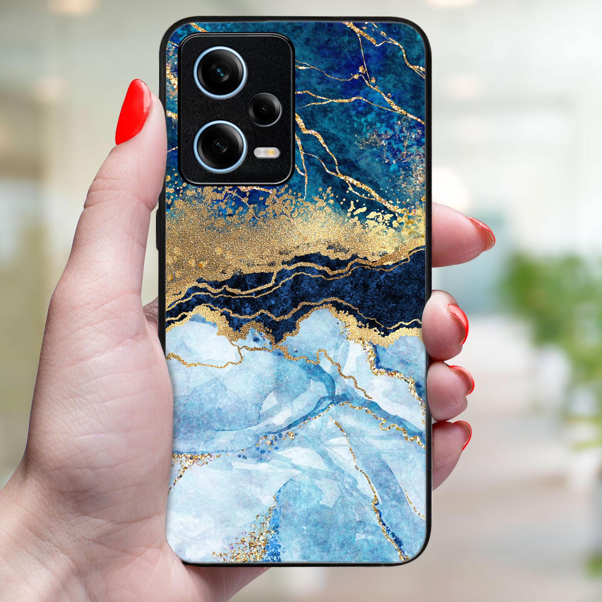 MY ART Védőburkolat Xiaomi Redmi Note 12 5G BLUE MARBLE (141)