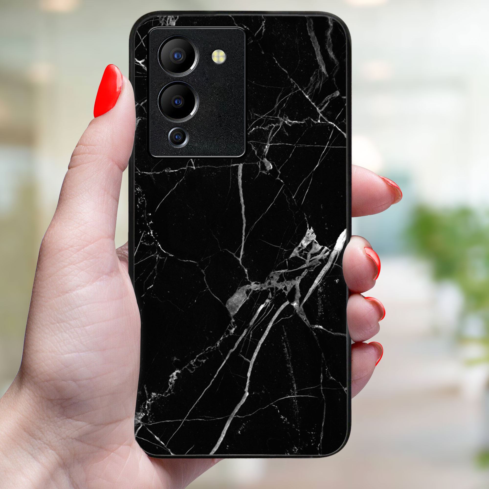 MY ART Védőburkolat Infinix Note 12 BLACK MARBLE (142)