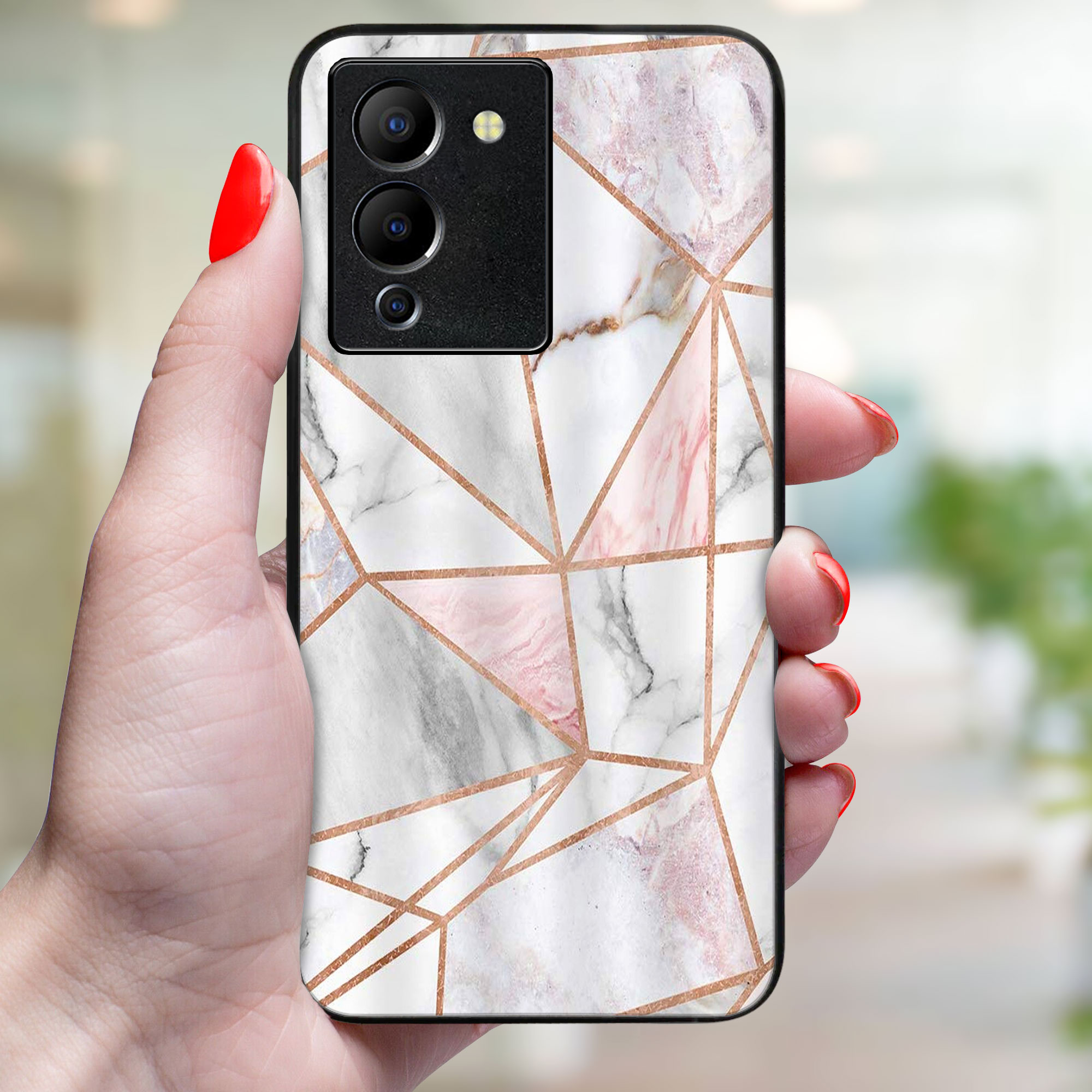 MY ART Védőburkolat Infinix Note 12 PINK MARBLE (143)