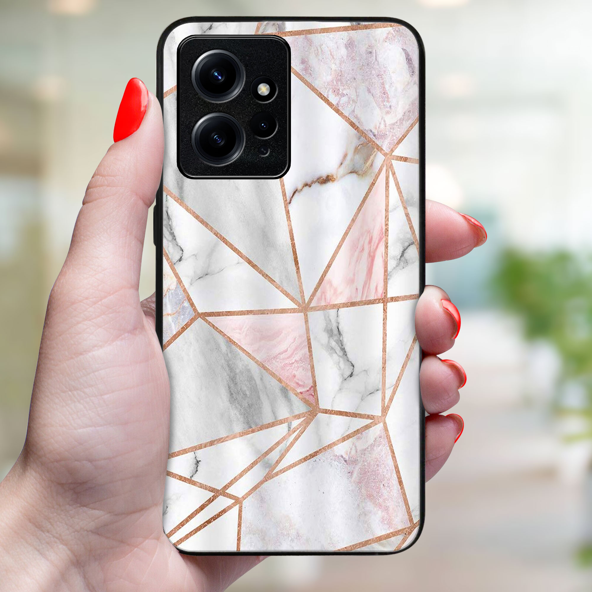 MY ART Védőtok Xiaomi Redmi Note 12 PINK MARBLE (143)