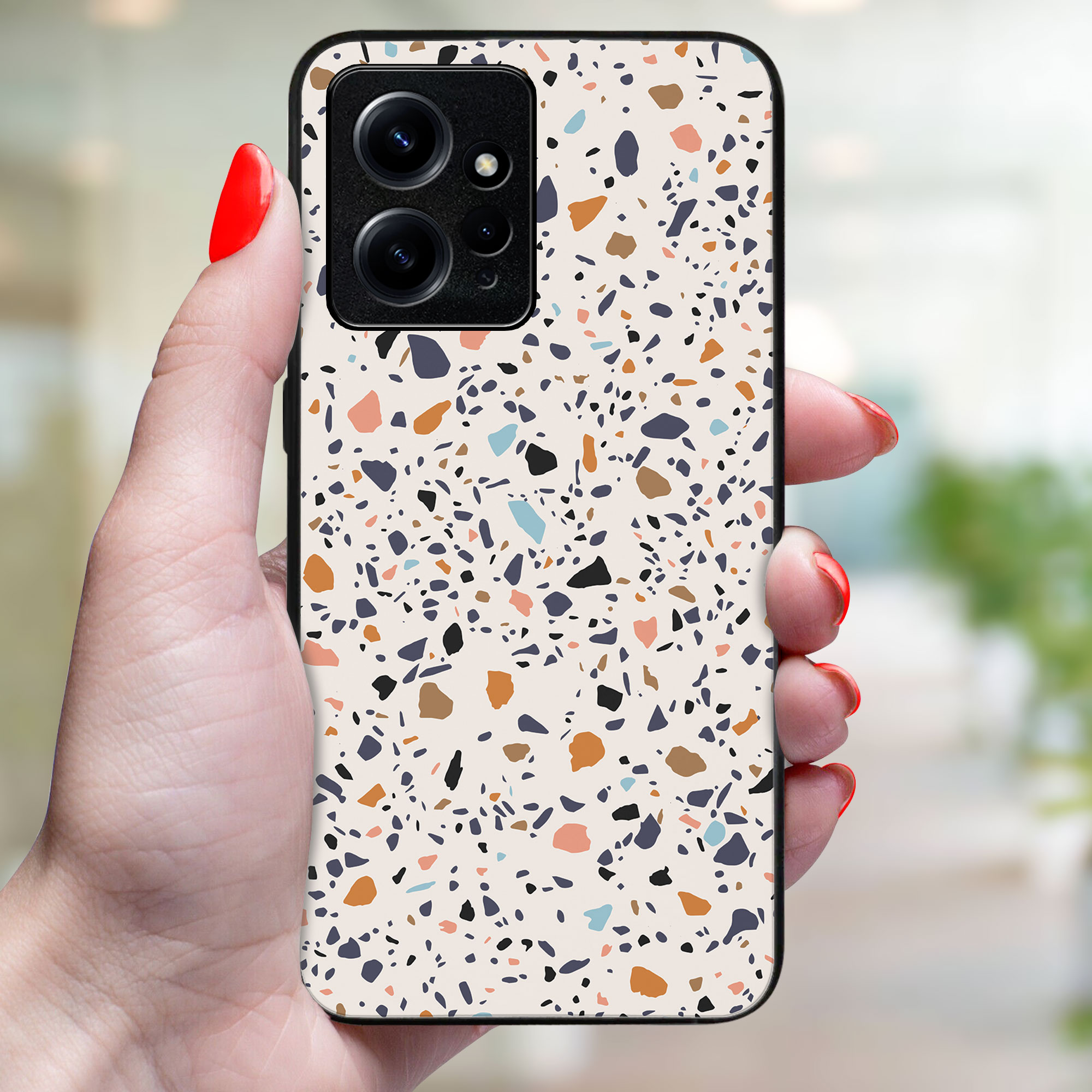 MY ART Védőtok Xiaomi Redmi Note 12 BEIGE TERRAZZO (162) Telefonhoz