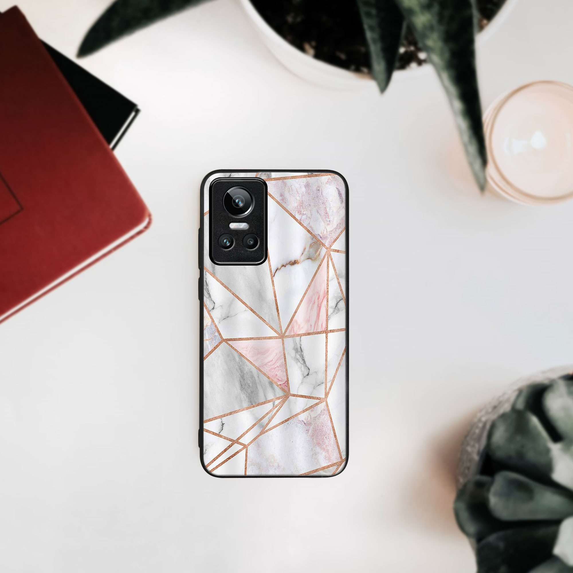 MY ART Védőhuzat Realme GT Neo 3 PINK MARBLE (143)