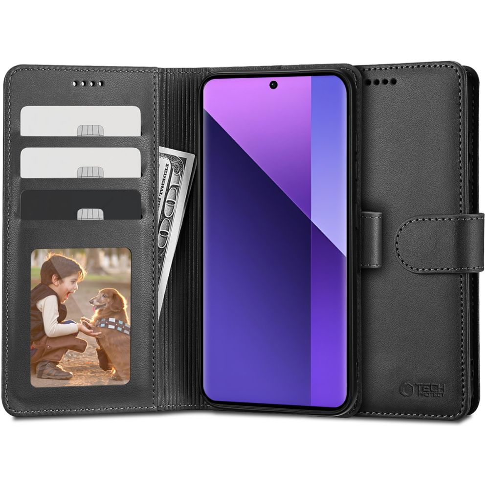 TECH-PROTECT WALLET Tok Xiaomi Redmi Note 13 Pro+ 5G Fekete