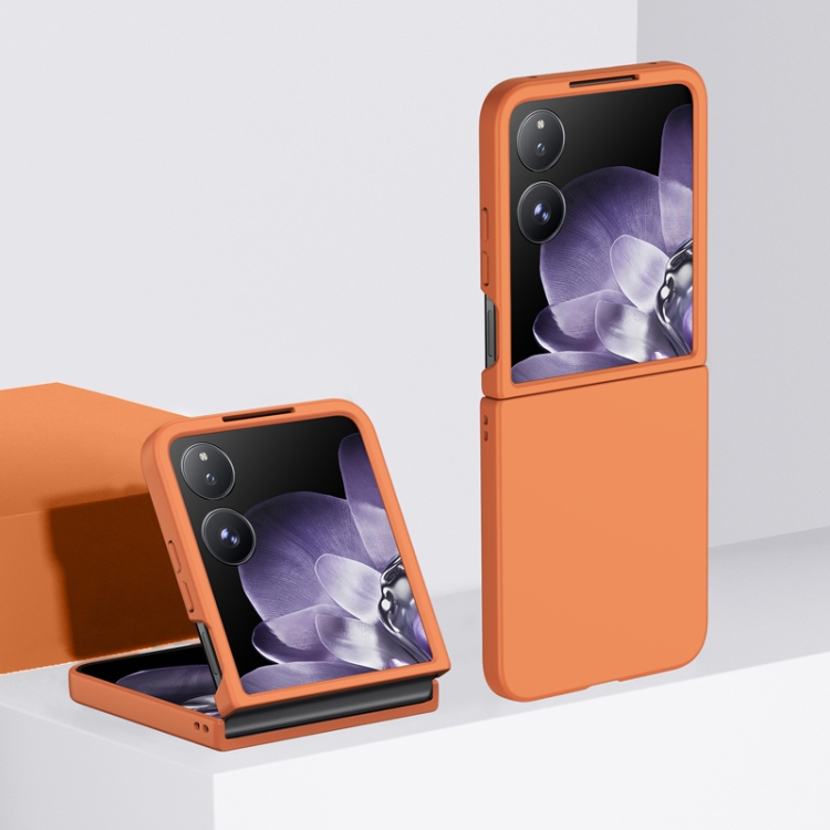 PLASTIC Műanyag Védőburkolat A Xiaomi MIX-hez Flip Narancs