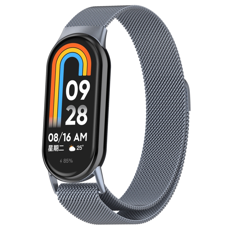 MILANESE Fém Szíj A Xiaomi Smart Band 9-hez Szürke