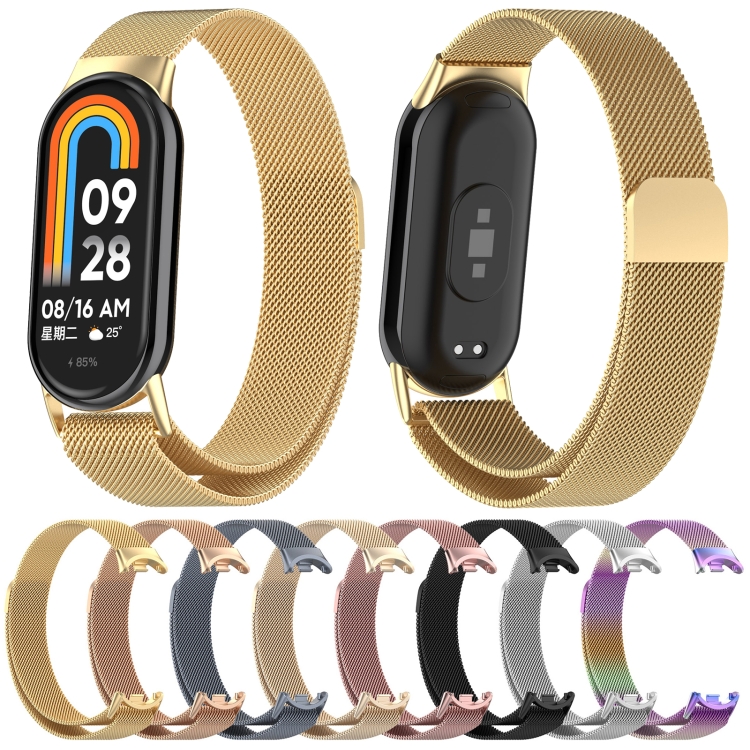 MILANESE Fém Szíj A Xiaomi Smart Band 9 CHAMPAGNE-hez