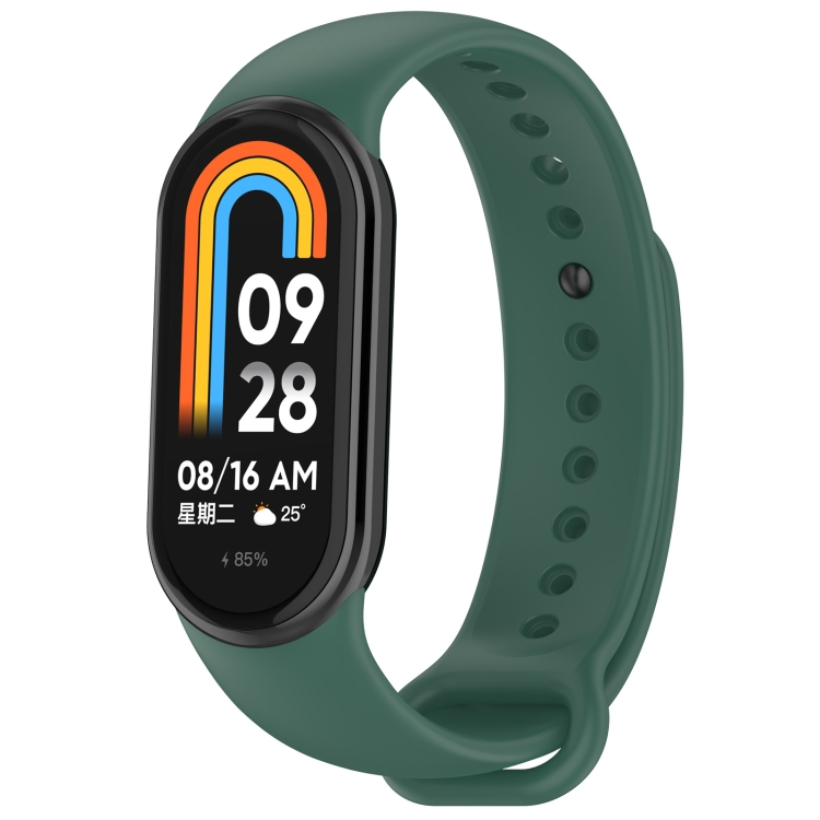 SILICONE Cserélhető Szíj A Xiaomi Smart Band 9-hez Sötétzöld