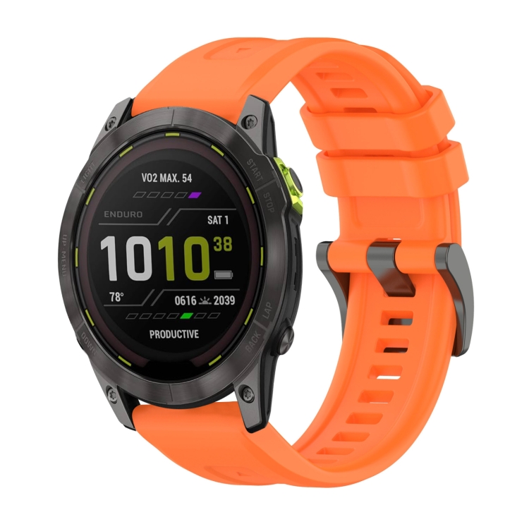 SILICONE Cserélhető Szíj Garmin Enduro 3 Narancshoz