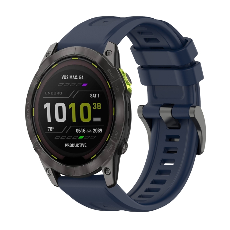 SILICONE Cserélhető Szíj Garmin Enduro 3 Sötétkékhez