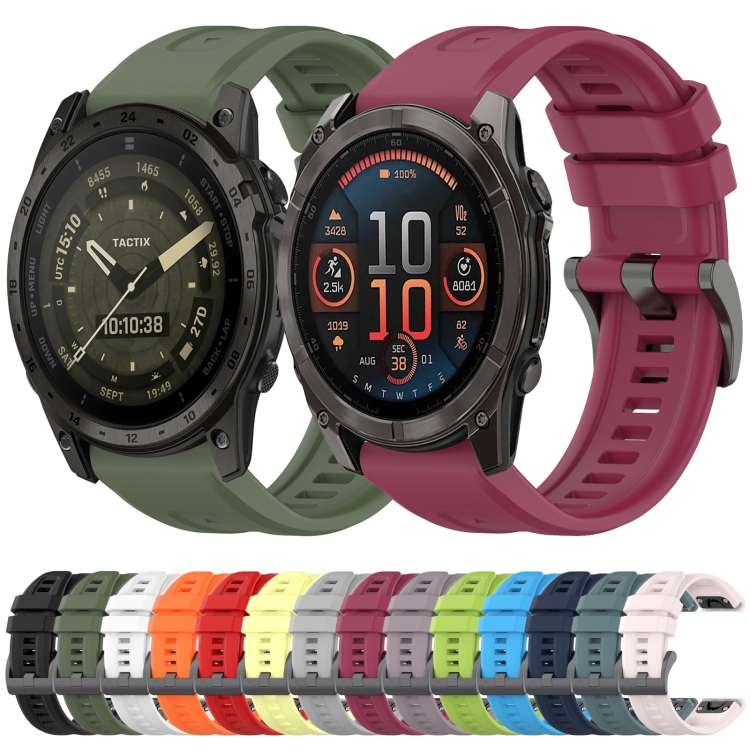 SILICONE Cserélhető Szíj Garmin Enduro 3 Narancshoz