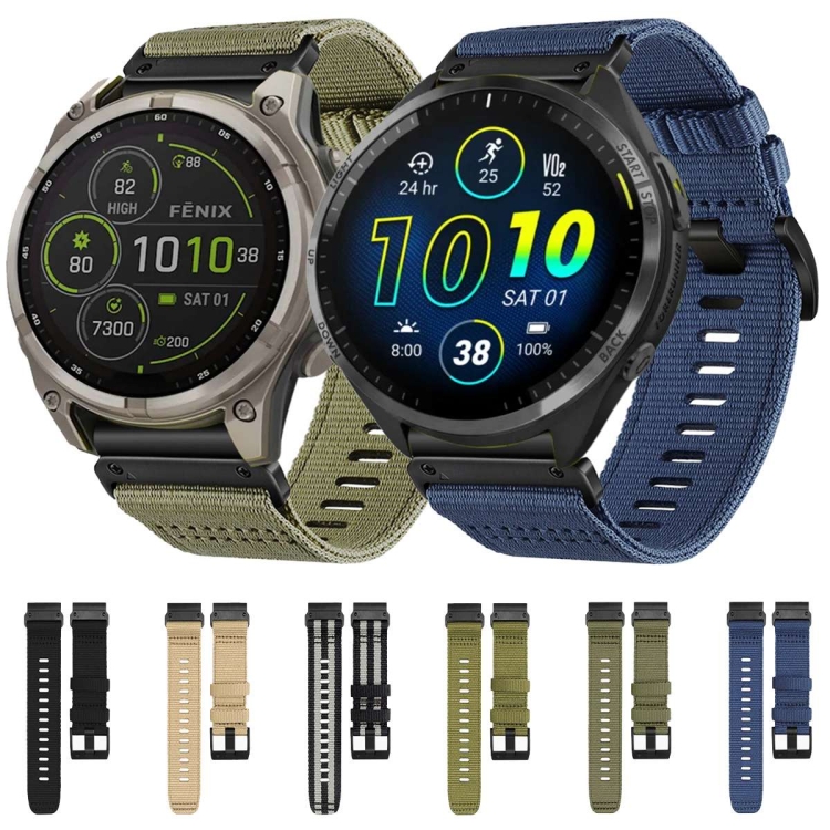 CANVAS Cserélhető Szíj Garmin Fenix 8 47mm Szürke-fekete