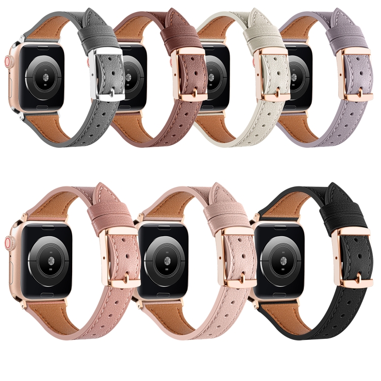 LEATHER Bőr Szíj Apple Watch SE / SE 2022 / SE 2023 (44mm) Fehér