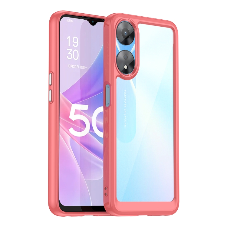 CRYSTAL Védőburkolat Oppo A78 5G Piros