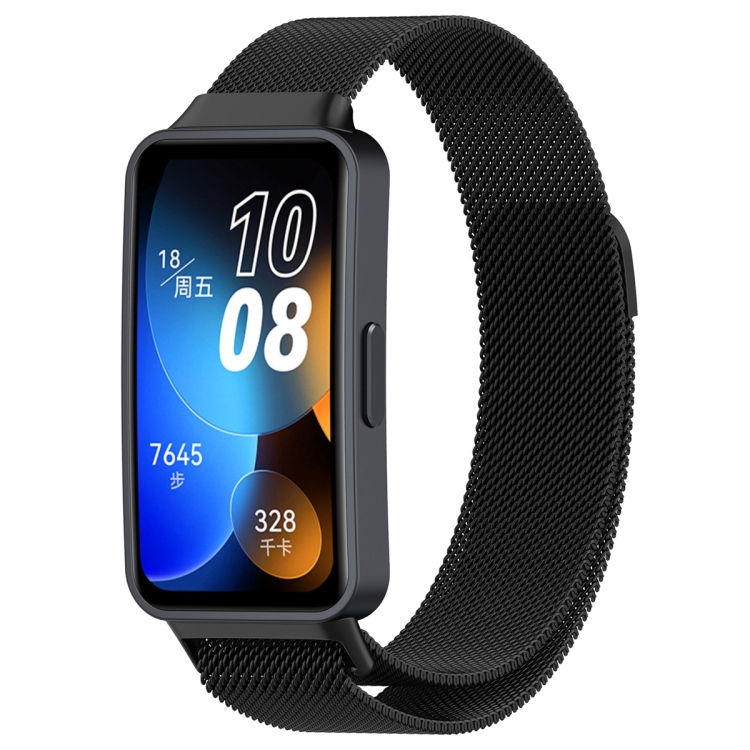 MILANESE Huawei Band 8 Fém Szíj Fekete