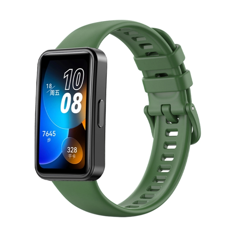 SZILIKON Szíj Huawei Band 8 Sötétzöldhez