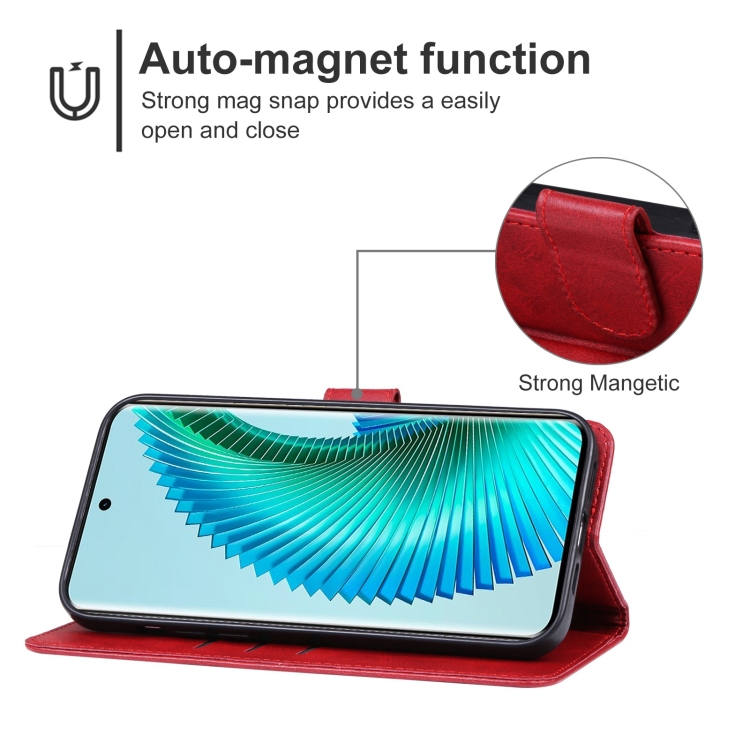 SMOOTH Wallet Tok Honor Magic6 Lite 5G Piros