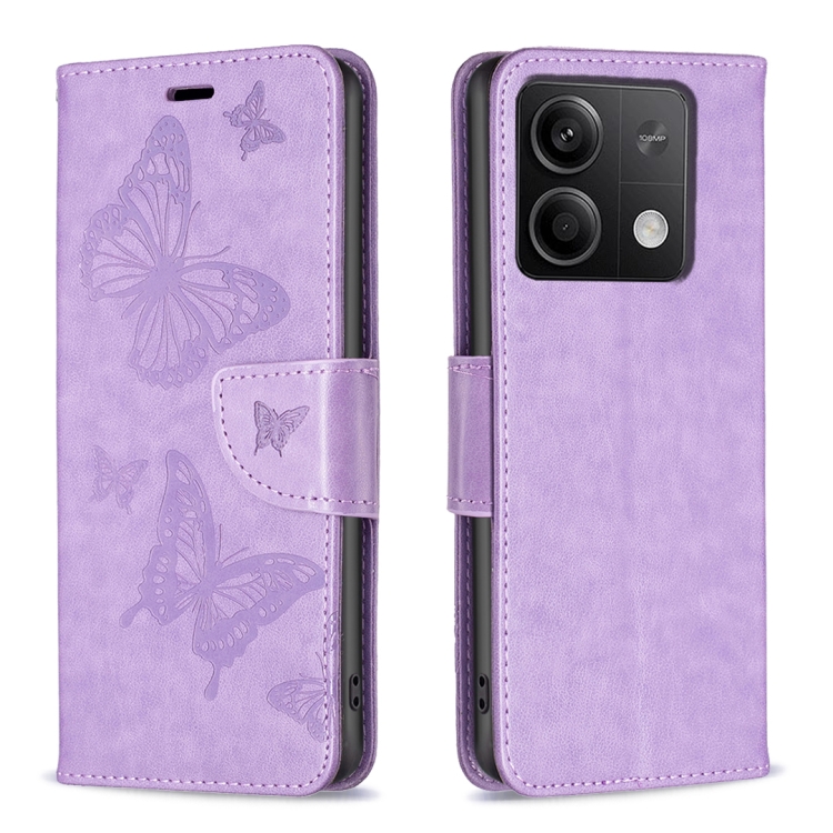 ART BUTTERFLY Pénztárca Tok Xiaomi Redmi Note 13 Lila Telefonhoz