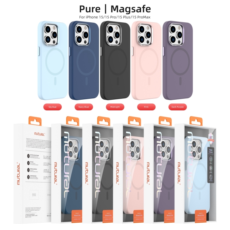 MUTURAL SILICONE MAGSAFE Védőburkolat Apple IPhone 15 Pro Lila