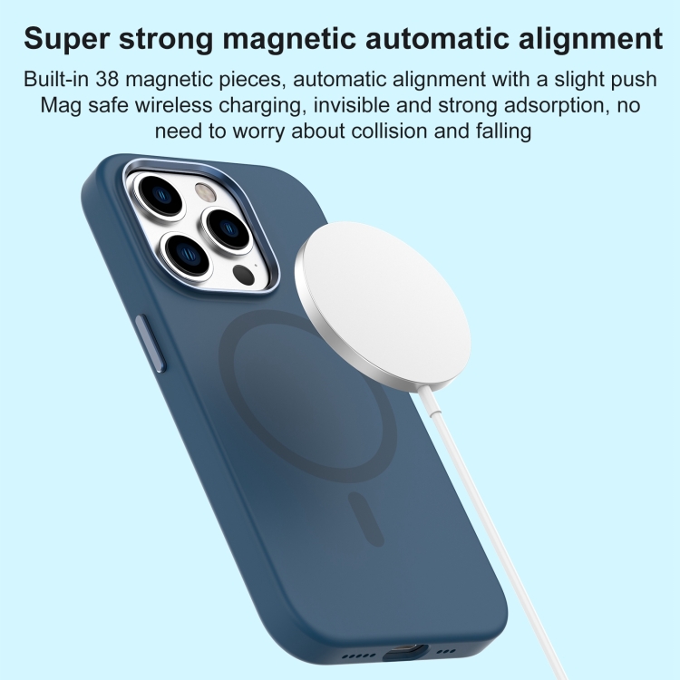 MUTURAL SILICONE MAGSAFE Védőburkolat Apple IPhone 15 Pro Max Kék-fekete