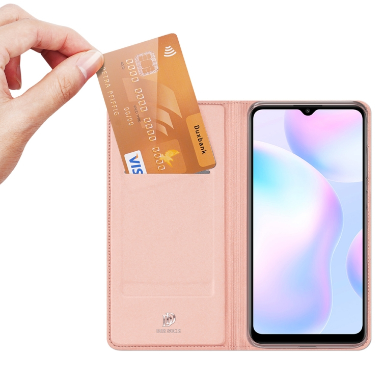 DUX Pénztárca Huzat Xiaomi Redmi 9A / 9AT Rózsaszín