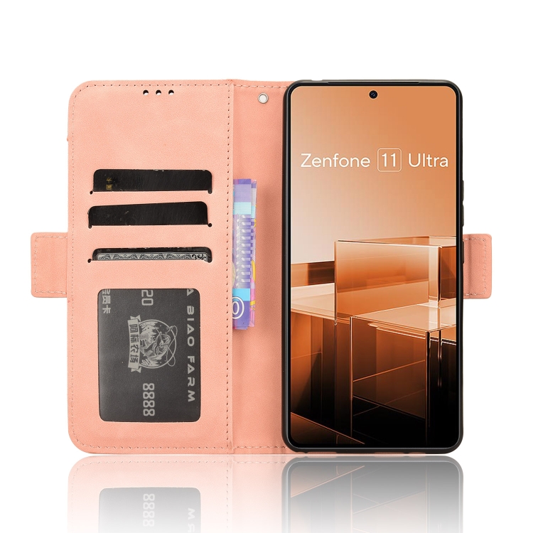 SLOT Pénztárca Tok Asus Zenfone 11 Ultra Pink Telefonhoz