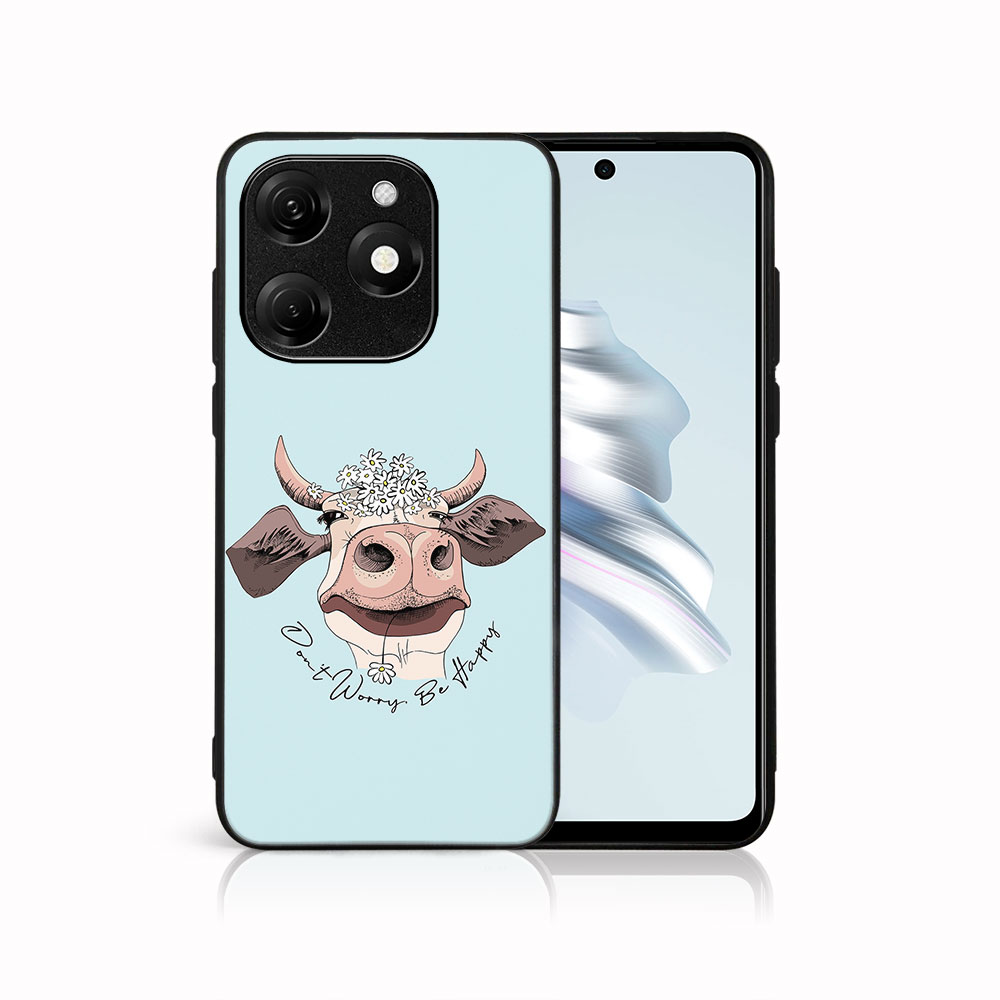 MY ART Védőburkolat Tecno Spark 20C / Tecno Spark Go 2024 HAPPY COW (181)-hoz