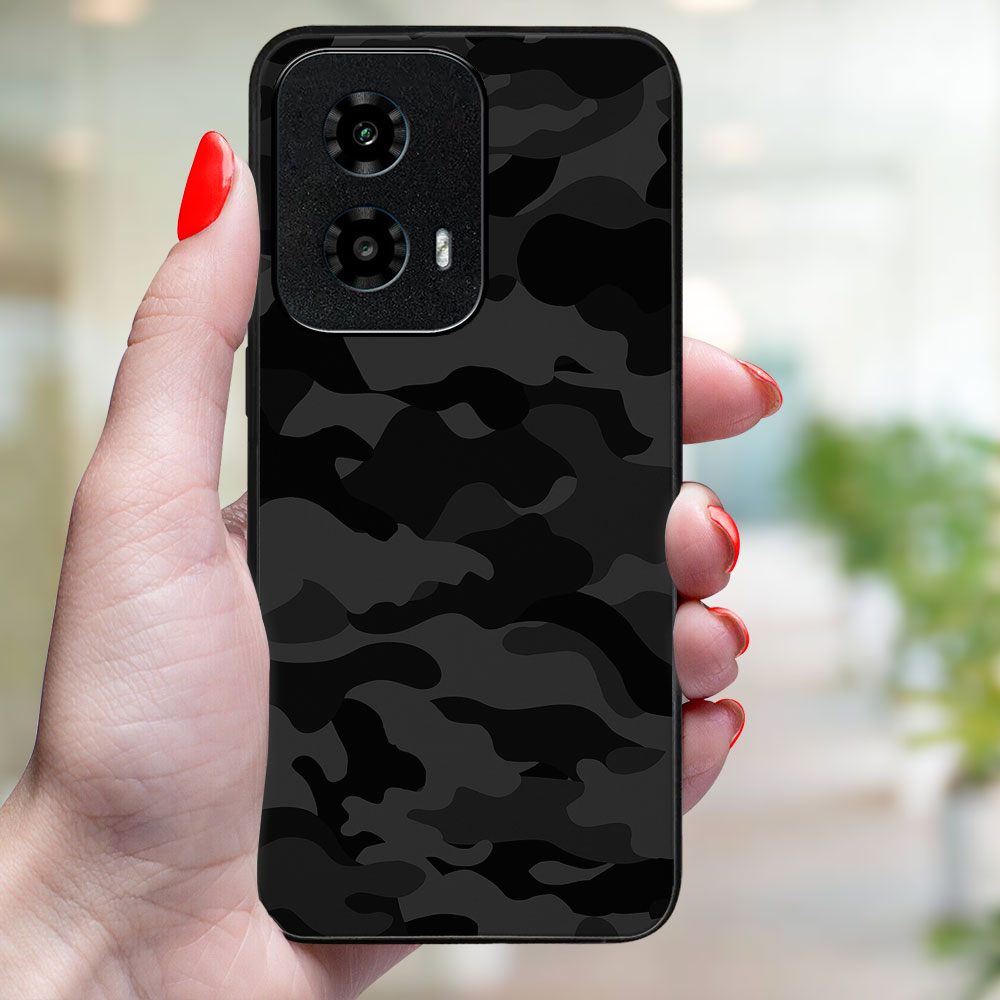 MY ART Védőburkolat A Motorola Moto G04 / G24 / G24 Teljesítményhez BLACK CAMO (234)