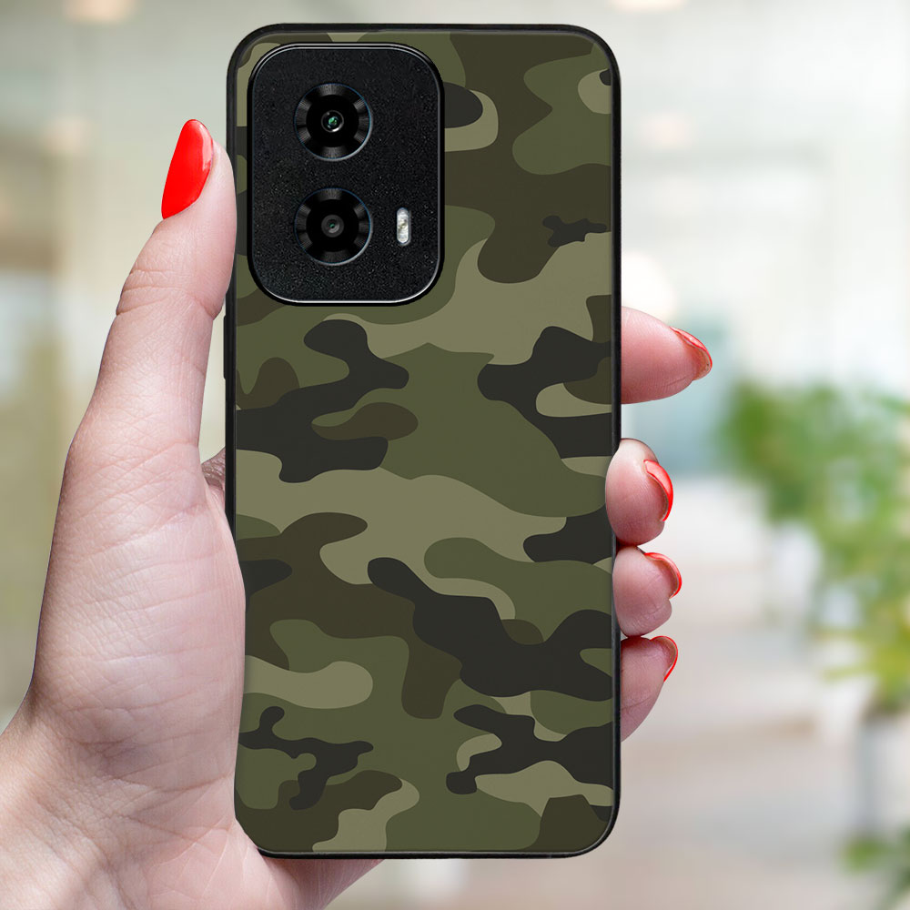 MY ART Védőburkolat A Motorola Moto G04 / G24 / G24 Teljesítményhez GREEN CAMO (235)