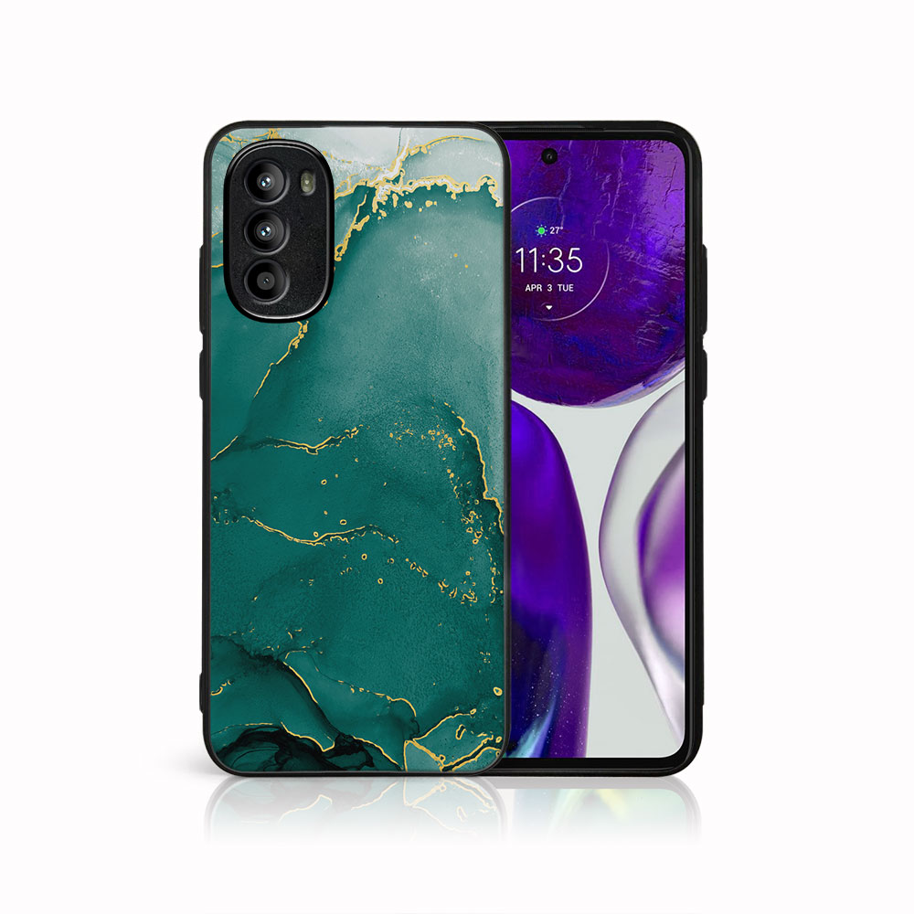 MY ART Védőburkolat Motorola Moto G62 5G GREEN MARBLE (145) Készülékhez