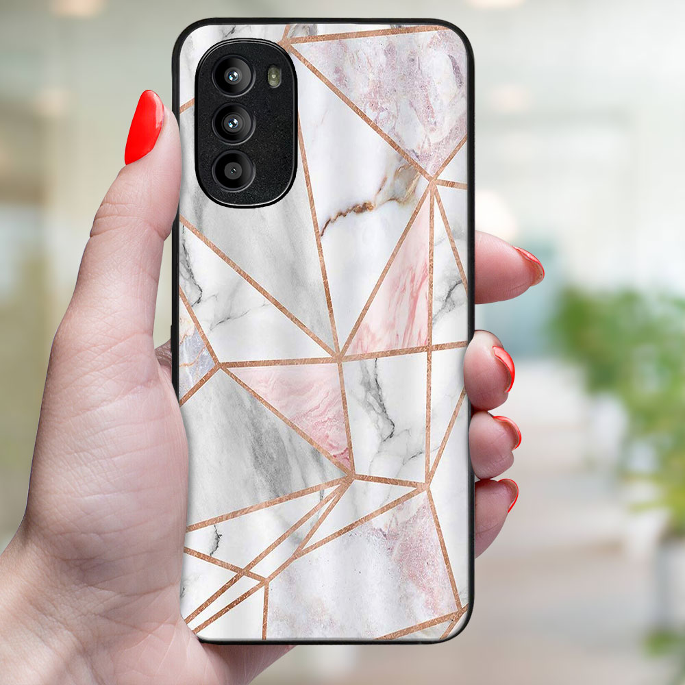 MY ART Védőburkolat Motorola Moto G62 5G PINK MARBLE (143) Készülékhez