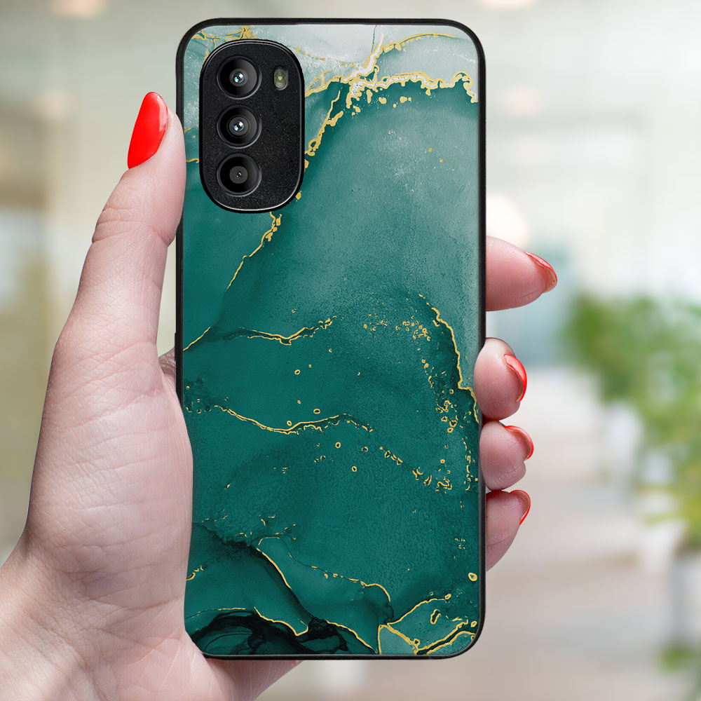 MY ART Védőburkolat Motorola Moto G62 5G GREEN MARBLE (145) Készülékhez