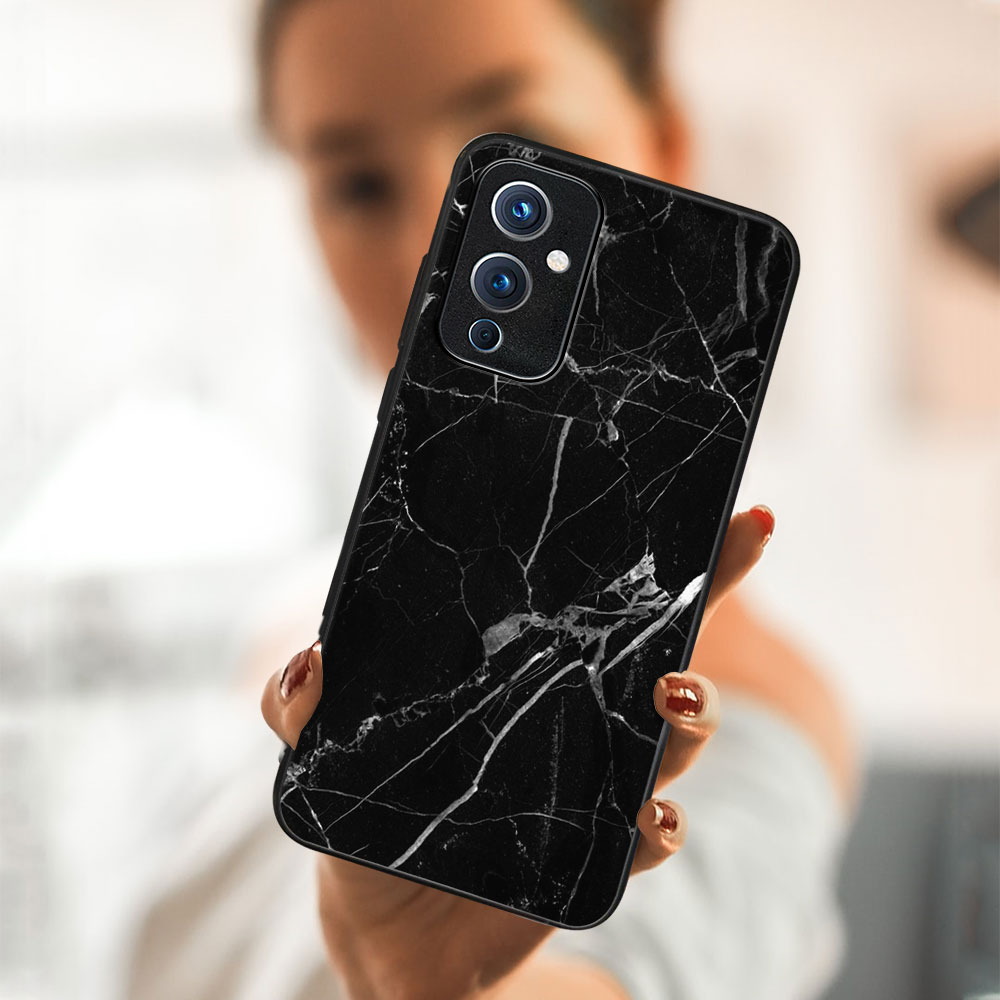 PROTEMIO MY ART Védőtok OnePlus 9 - BLACK MARBLE (142)