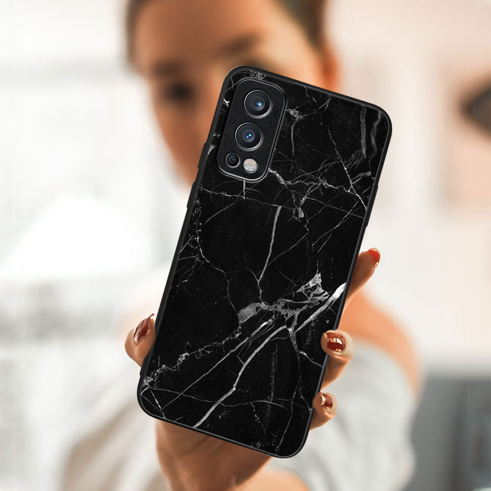 PROTEMIO MY ART Védőtok OnePlus Nord 2 5G - BLACK MARBLE (142)