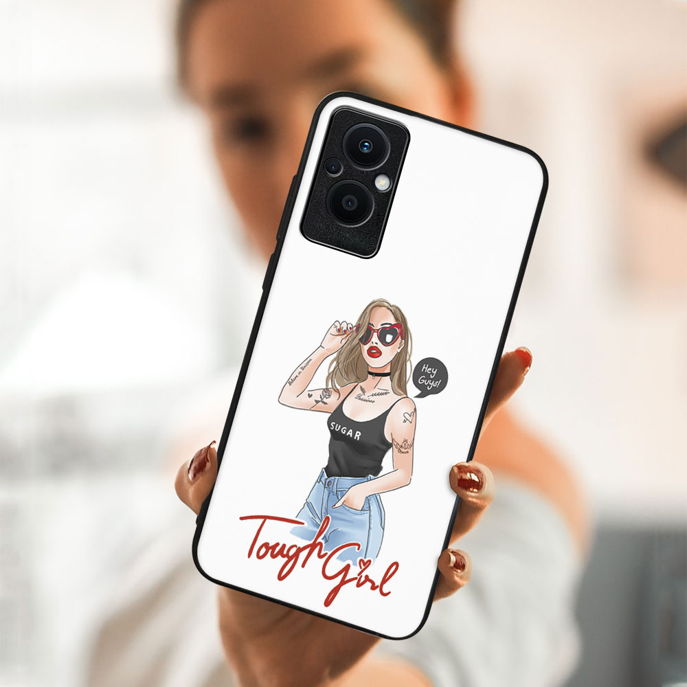 PROTEMIO MY ART Védőtok Oppo Reno7 Lite 5G TOUGH GIRL (131)