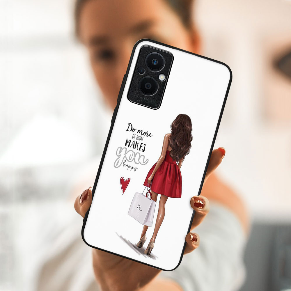 PROTEMIO MY ART Védőtok Oppo Reno7 Lite 5G RED DRESS (137)