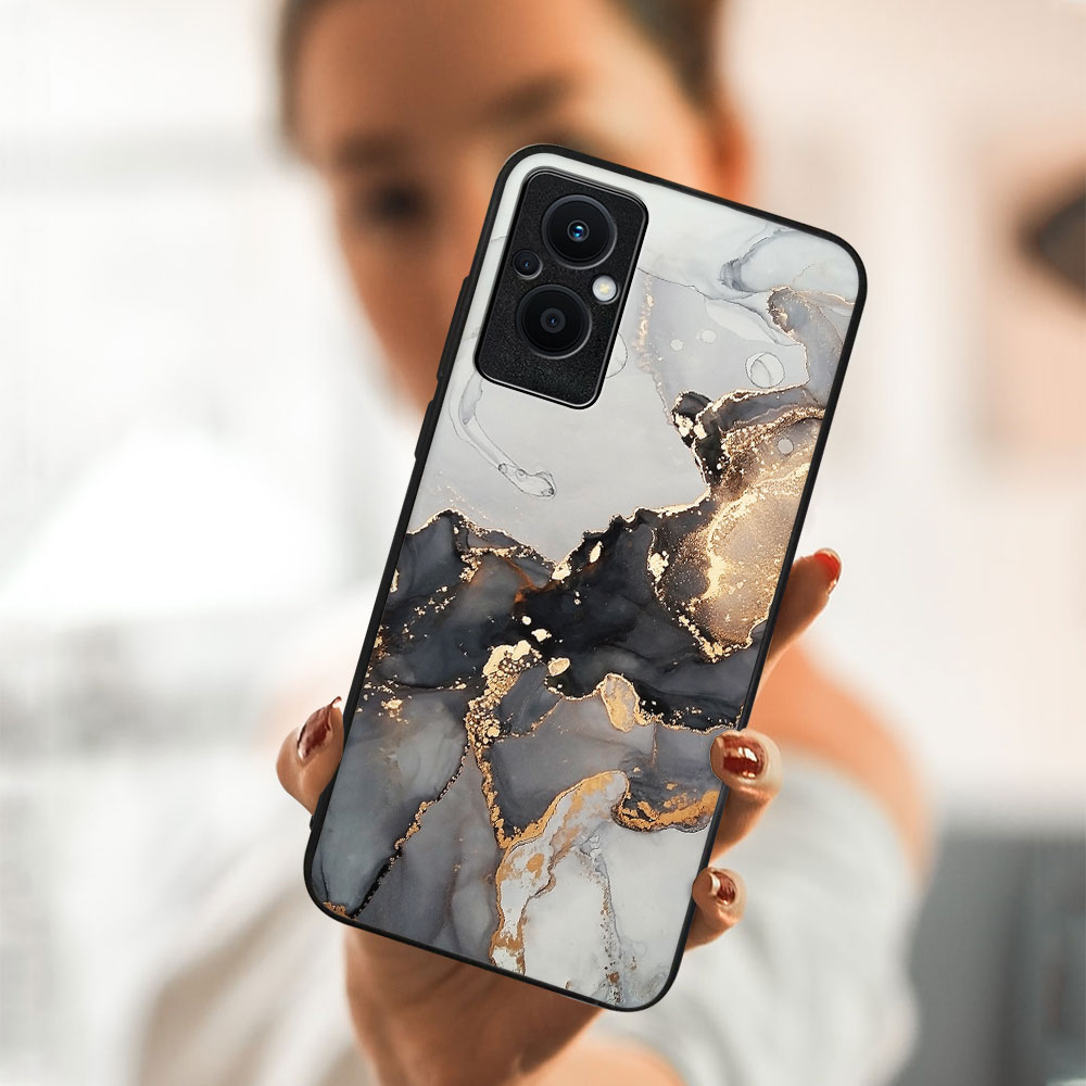 PROTEMIO MY ART Védőburkolat Oppo Reno7 Lite 5G GREY MARBLE (140)