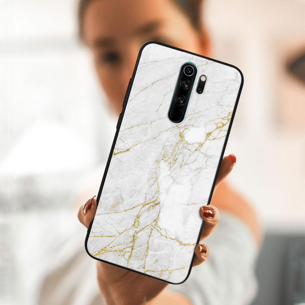 PROTEMIO MY ART Szilikon Borítás Xiaomi Redmi Note 8 Pro WHITE STONE (011)