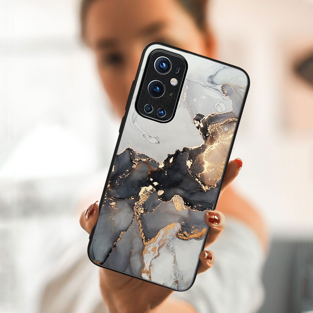 PROTEMIO MY ART Védőhuzat OnePlus 9 Pro Készülékhez - GREY MARBLE (140)