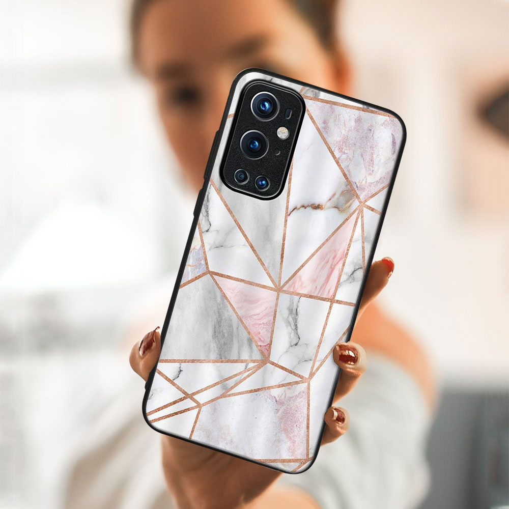 PROTEMIO MY ART Védőtok OnePlus 9 Pro Készülékhez - PINK MARBLE (143)