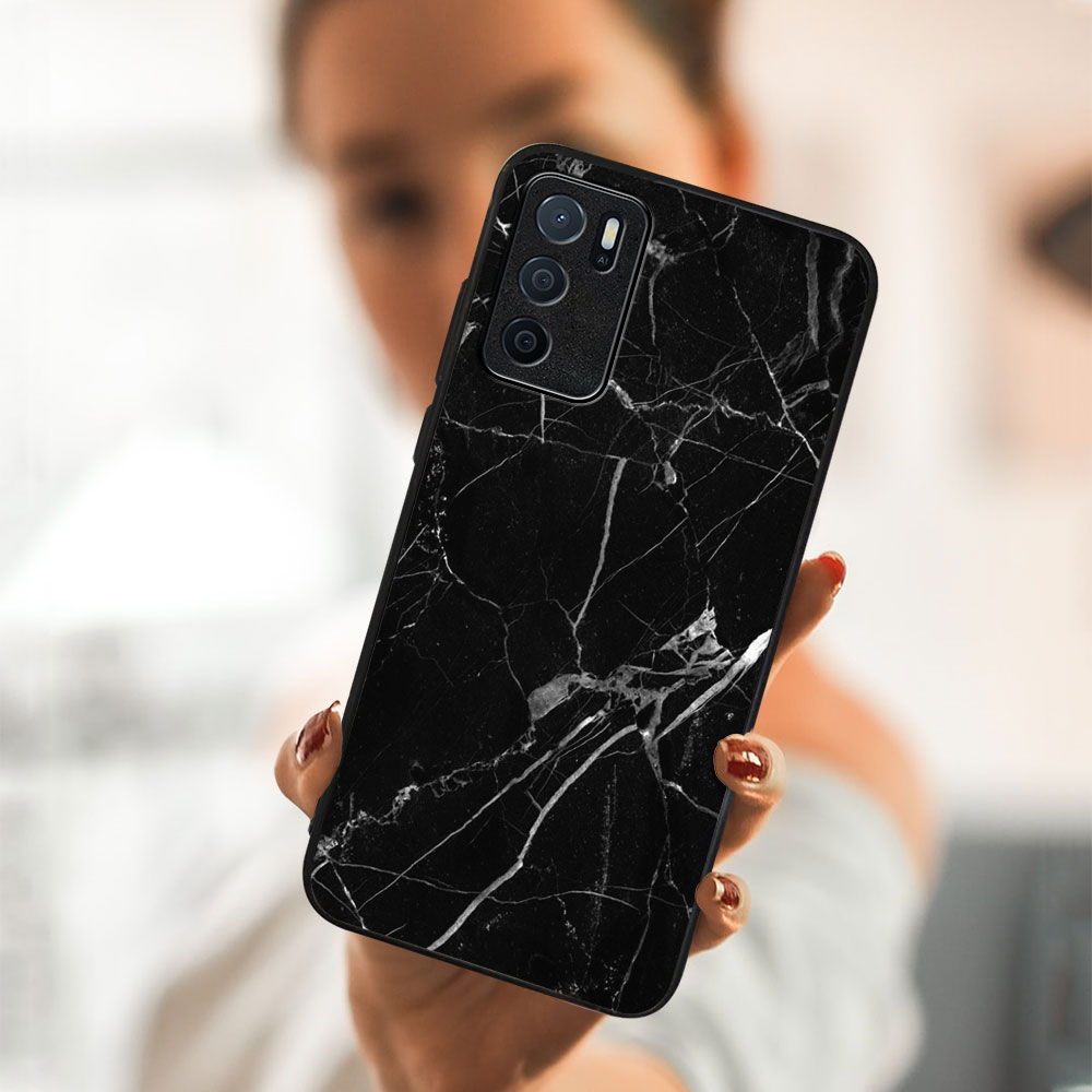 PROTEMIO MY ART Védőtok Oppo A16 / A16s BLACK MARBLE (142)