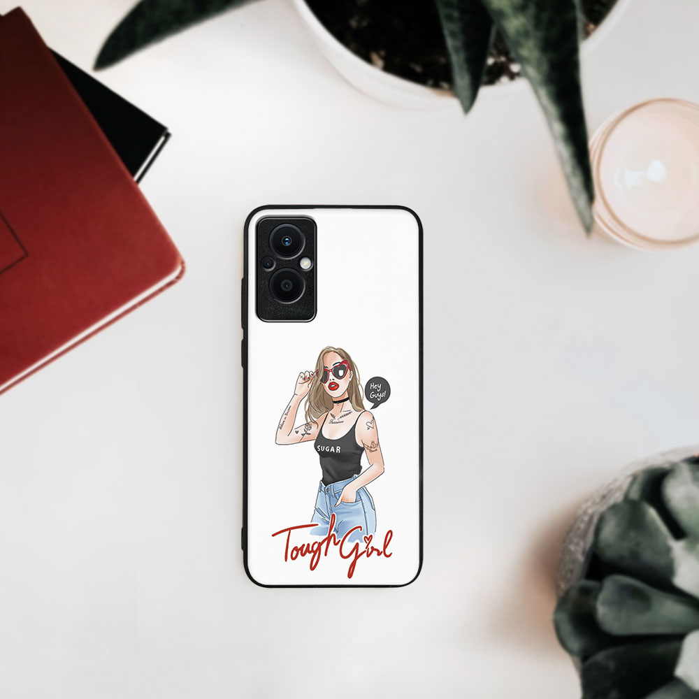 PROTEMIO MY ART Védőtok Oppo Reno7 Lite 5G TOUGH GIRL (131)