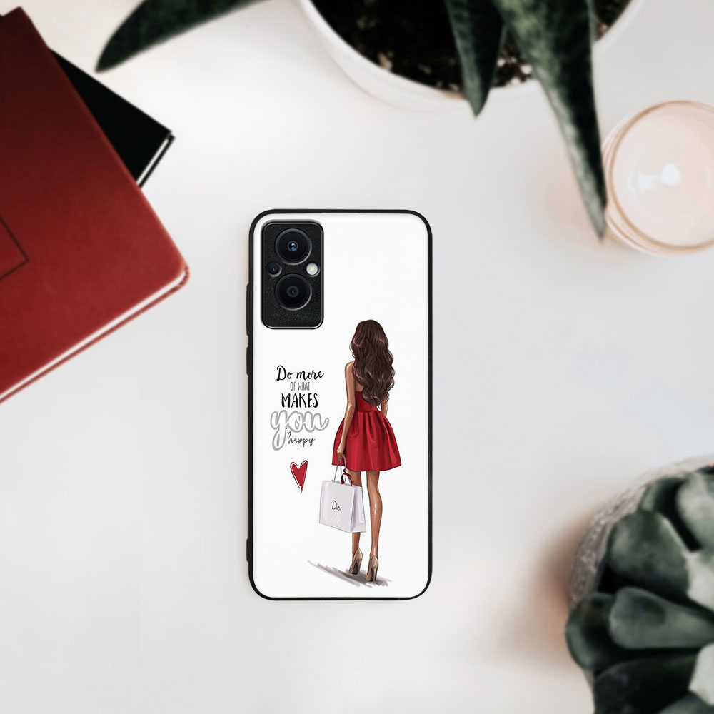 PROTEMIO MY ART Védőtok Oppo Reno7 Lite 5G RED DRESS (137)